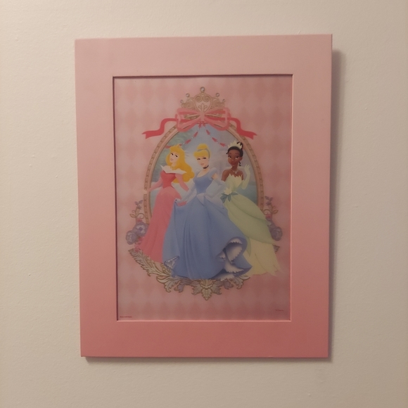 Vintage Disney Princess Pink Frame with 3D effect 11in X 14in - Picture 1 of 1